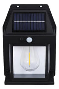 Farol Solar De Pared Sensor Movimiento Luz Cálida Exterior Negro