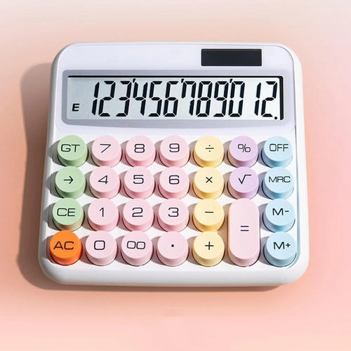 Calculadora De Escritorio Básica Grande Estética Solar Blanco