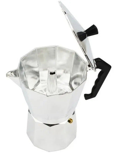 Cafetera Italiana 6 Tazas Cafetera Portatil Grecas Plateado