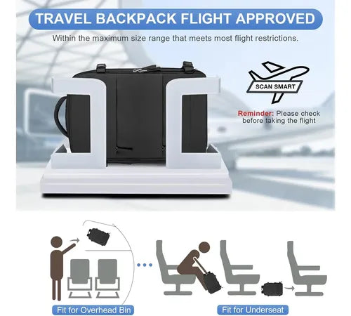 Mochila Viaje Expandible Con Usb Viral Para Cabina De Avión
