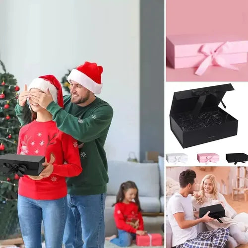 Caja De Tapa Premium Tapa Dura Gift Box Color Rosa