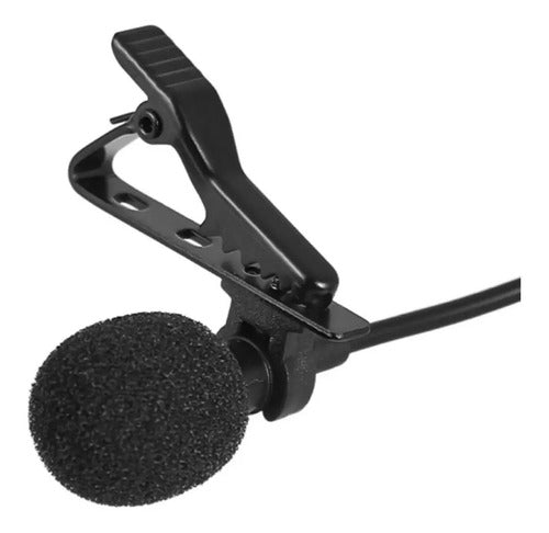 Micrófono Condensador Lavalier Solapa Lightning Para iPhone Color Negro