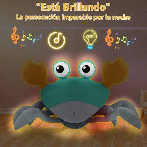 Cangrejo Musical Interactivo Sensor Para Evitar Obstáculo Cangrejo Azul