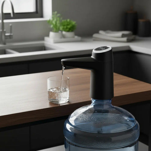 Bomba Dispensadora De Agua Inalámbrica Grifo Negro Negro