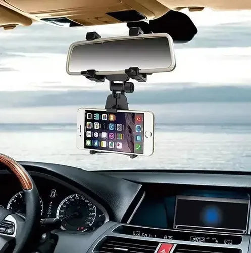 Soporte Celular Auto Retrovisor Universal Pinza Ajustable