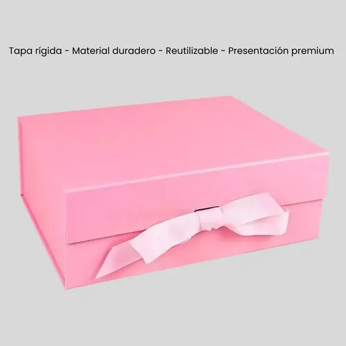 Caja De Tapa Premium Tapa Dura Gift Box Color Rosa