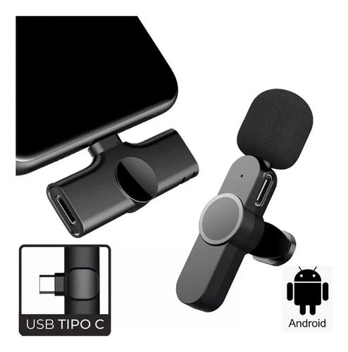 Sistema De Micrófono De Doble Solapa 360 Smartphone Usb-c Black