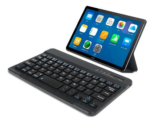 Teclado Inalambrico Bluetooth Negro iPad Tablet Smartphone Negro