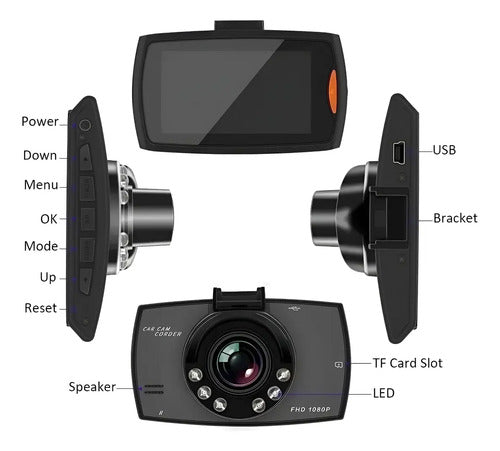 Cámara Seguridad Para Auto Dash Cam Ab-c005 Full Hd 1080p