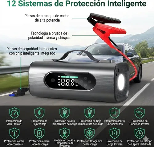 Partidor Arrancador Batería Compresor Power Bank Aspiradora