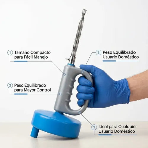 Sopapo Destapador Cañerías 5mts Gancho Serpiente Sonda