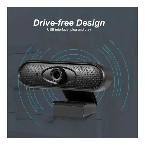 Camara Web Usb 720p Webcam Microfono Incorporado Negro