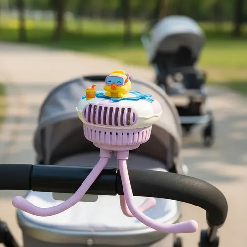 Ventilador De Coche Bebe Recargable Flexible Ajustable