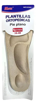 Plantillas Pie Plano Ortopédicas Mujer 36-40 Recortables Mujer 36-40