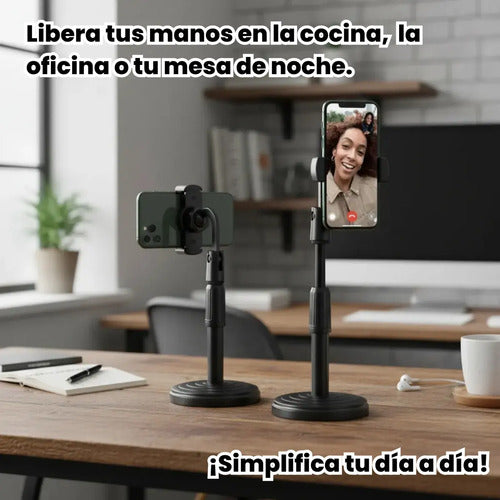 Soporte Con Base Alto Para Celulares Sobremesa O Escritorio