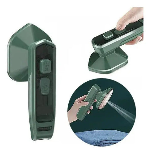 Mini Plancha Eléctrica A Vapor Miniplanch Color Verde Oscuro