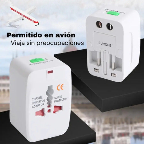 Adaptador Conector Enchufe Universal Para Viajes