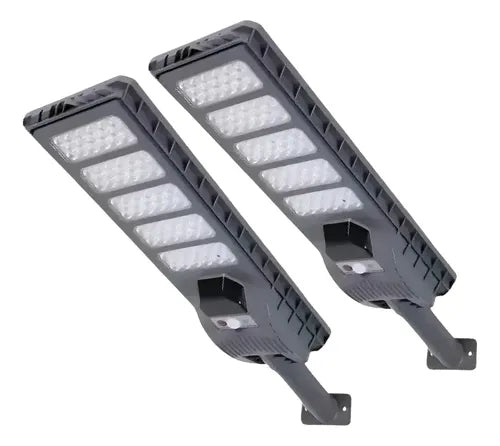 Pack X2 Foco Solar 500w Recargable Ip65 Sensor Movimiento Negro Blanco Neutro