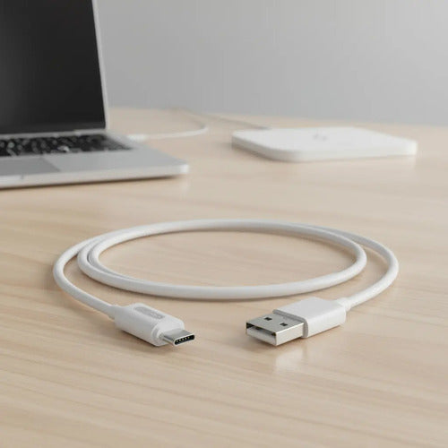 Cable Tipo C 3 Metros Carga Rapida Ezra 2.1a Ce Rohs Blanco