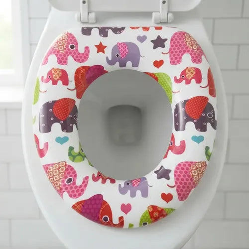 Tapa Baño Niño Adaptador Wc Acolchado Infantil Multicolor Rosa Chicle Animales