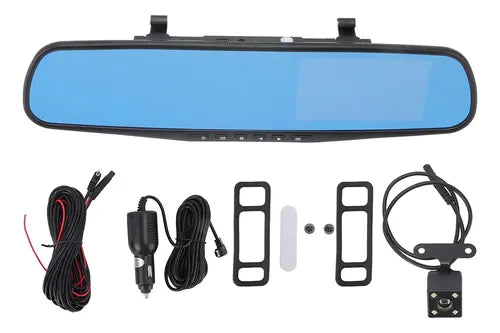 Cámara Retrovisor Full Hd 1080p Espejo Pantalla Lcd 4.3in Ángulo 170°