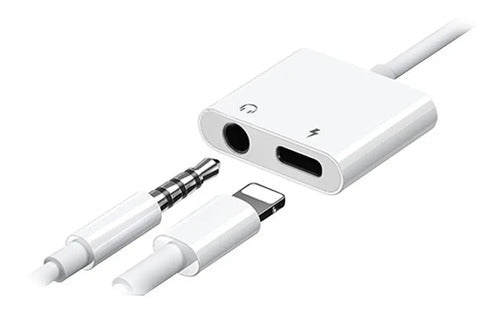 Adapt Lightning iPhone Cargador Y Audifonos Jack 3.5mm