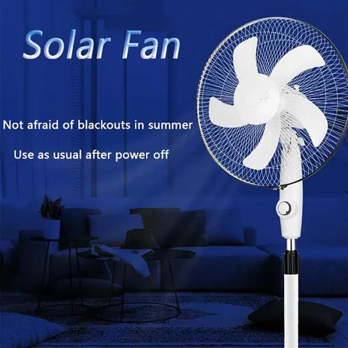 Ventilador Solar Recargable Usb De 5 Aspas Silencioso 1.143 M 50 Blanco Plástico 5