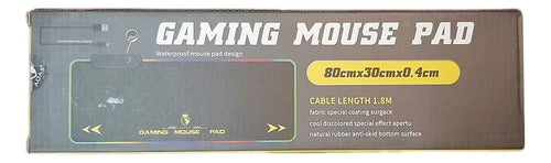 Mouse Pad Gamer Xl Rgb Retroiluminado Aoas S4000 80x30x0.4cm Color Negro