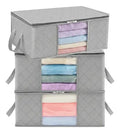 Bolsa Organizadora Almacenamiento Ropa Sabanas Pack X3 Gris