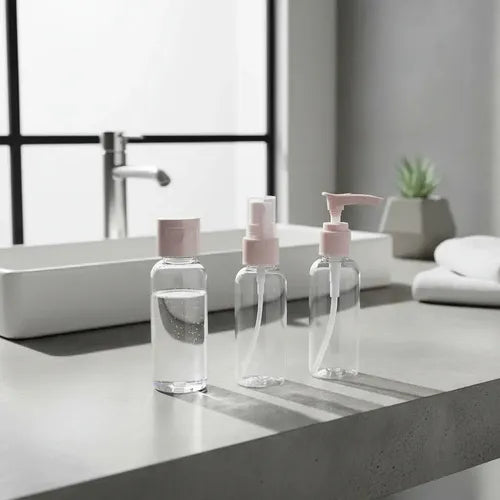 Juego Botellas Viaje Envase Loción Botella Pulverizador Variado