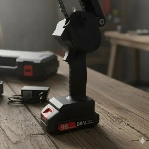 Motosierra Eléctrica Recargable Portátil + 2 Baterías 36v