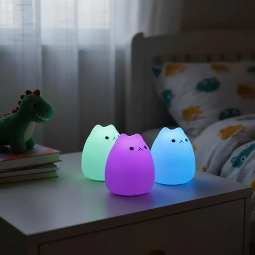 Lámpara De Noche De Silicona Espanta Cuco Squishy Animales