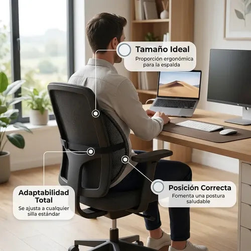 Respaldo Lumbar Para Silla Corrige Postura Teletrabajo