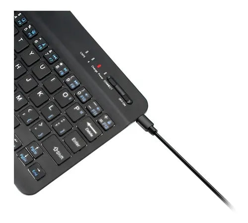 Teclado Inalambrico Bluetooth Negro iPad Tablet Smartphone Negro