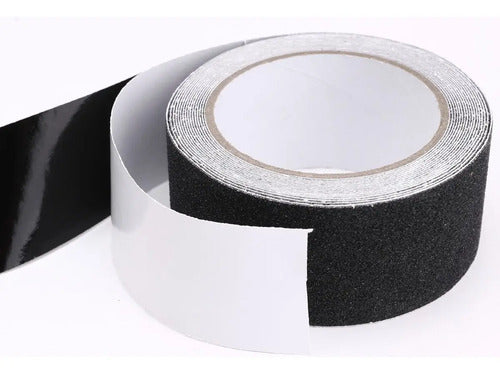 Pack 5 Cinta Antideslizante 5 Metros 50 Mm Pisos Escaleras Color Negro Escalera