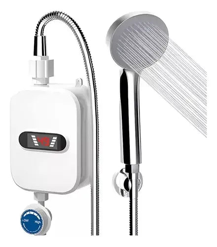 Calentador De Agua Instantáneo Eléctrico De 3 Kw Para Ducha Blanco