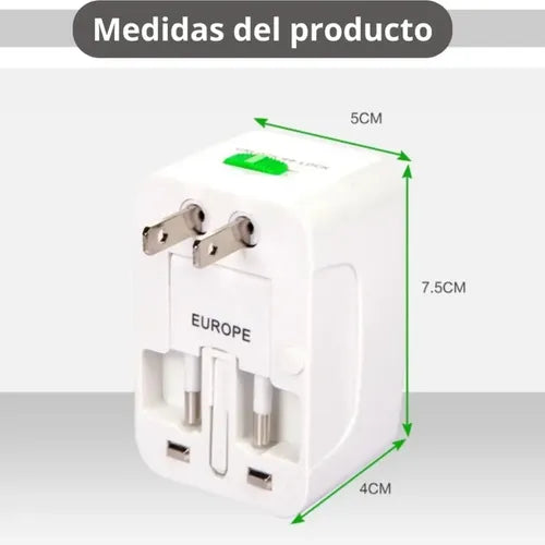 Adaptador Conector Enchufe Universal Para Viajes