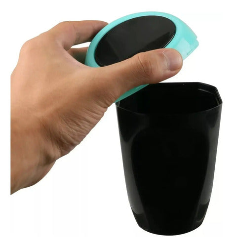 Mini Basurero Auto Portátil Organizador Automático Negro Verde