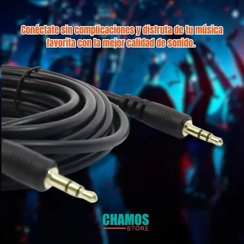 Cable Auxiliar De Audio 5 Metros Plug Jack 3.5 Mm