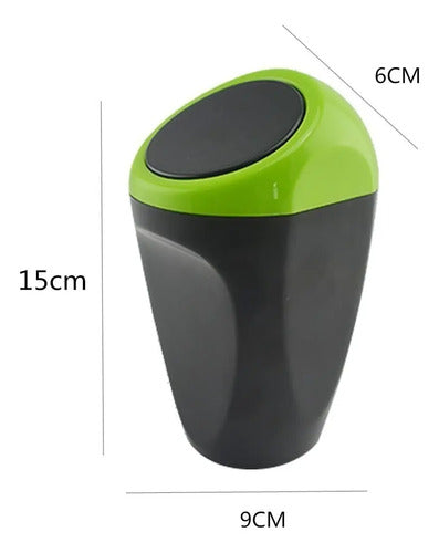 Mini Basurero Auto Portátil Organizador Automático Negro Verde