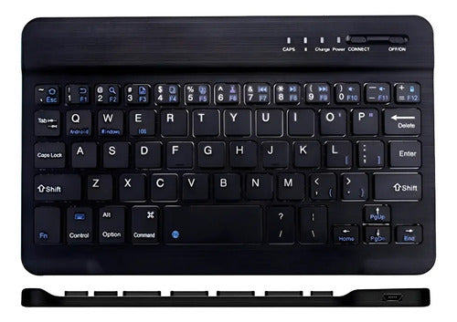 Teclado Inalambrico Bluetooth Negro iPad Tablet Smartphone Negro