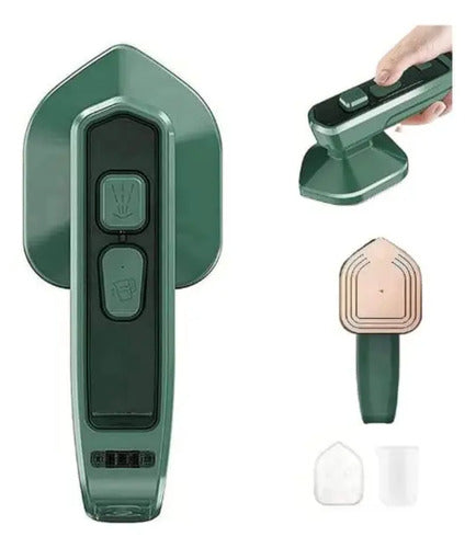 Mini Plancha Eléctrica A Vapor Miniplanch Color Verde Oscuro