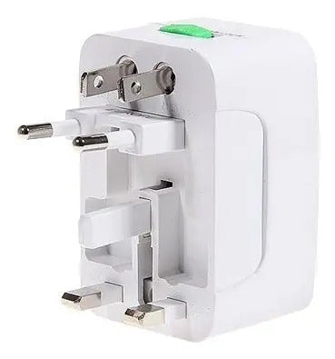 Pack 2 Adaptadores Conector Enchufe Universal Para Viajes