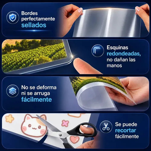 Pack 100 Micas Laminas A4 Plastificadora Termolaminado 100 Micras Alta Transparencia