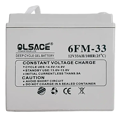 Batería 12v 33ah Olsace Ciclo Profundo Solar