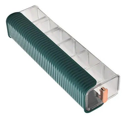 Caja Organizadora De Almacenamiento Acrílicos Autoadhesivos Verde Oscuro Lisa