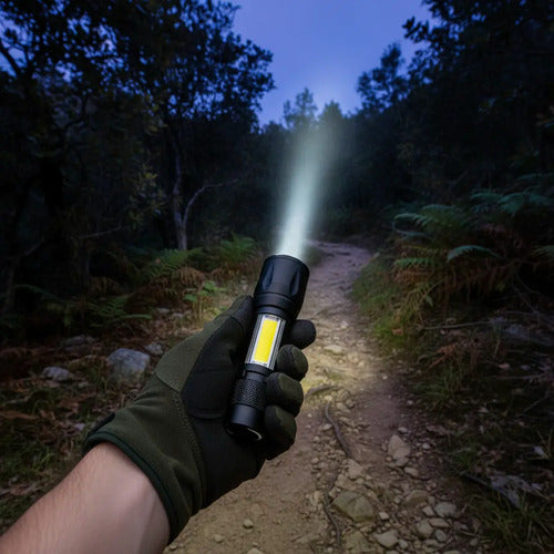 Mini Linterna Tactica Led Recargable Lampara Luz Led Blanco