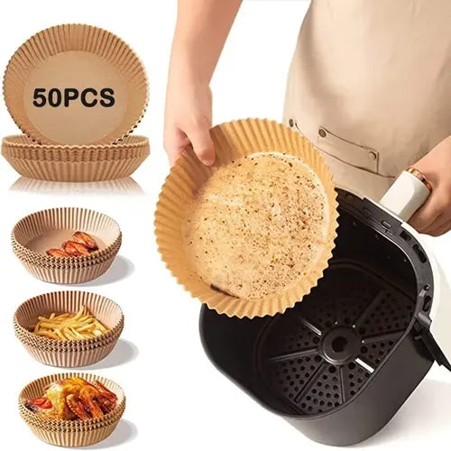 Papel Freidora 50 Unidades Forros Desechables Air Fryer 20cm