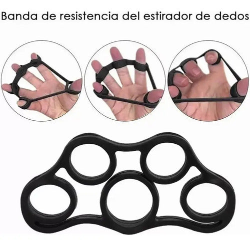 Hand Grip Set Ejercitadores Mano Muñeca Antebrazo Graduable Negro