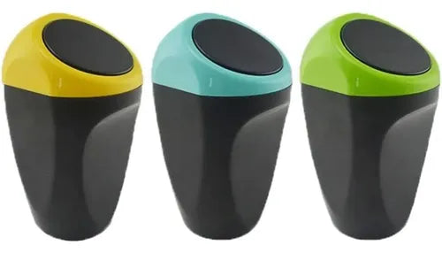 Mini Basurero Auto Portátil Organizador Automático Negro Verde